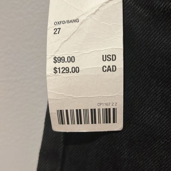 BDG Urban Outfitters High-Rise relaxed straight jeans. Size 27, black - Picture 6 of 6